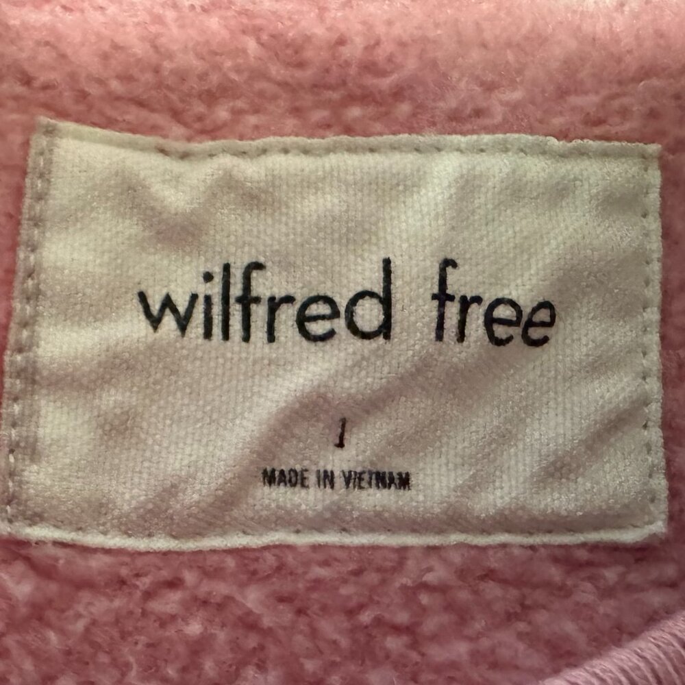 Wilfred Free by Aritzia Pink Cozy Fleece Crewneck Sweatshirt – Women’s Size 1 - Picture 4 of 4